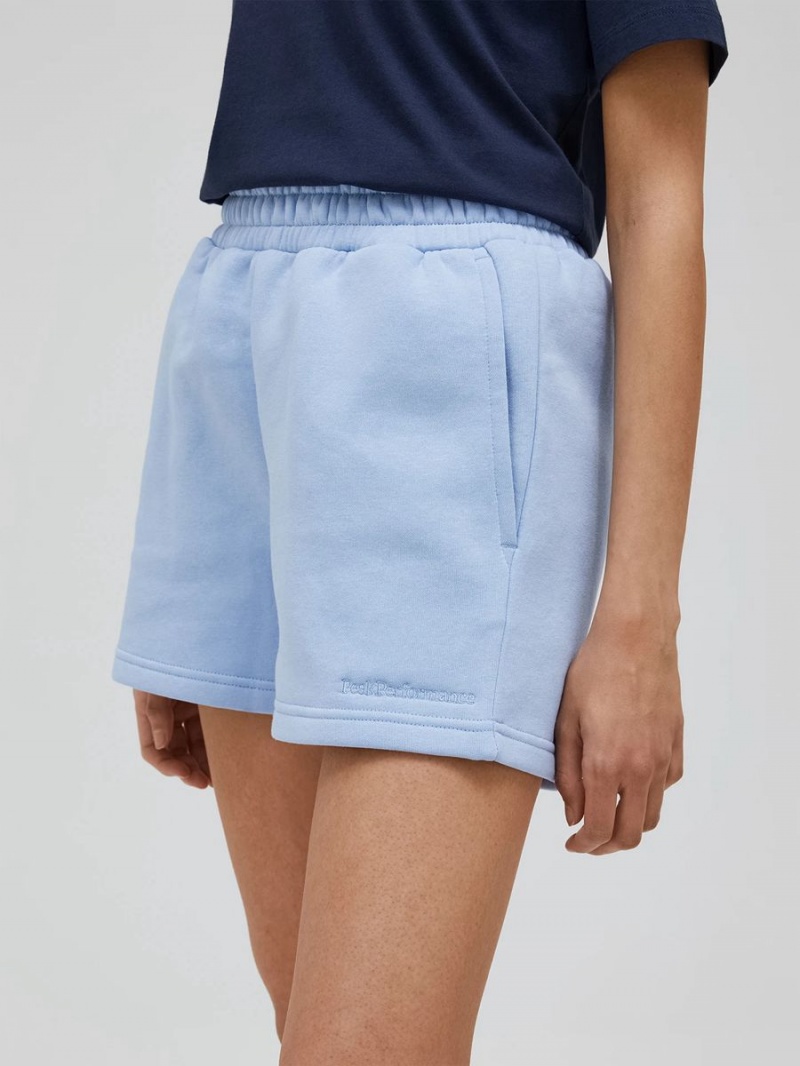 Peak Performance Original Small Logo Women's Shorts Blue | FDC54-895