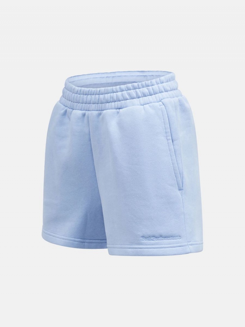 Peak Performance Original Small Logo Women's Shorts Blue | FDC54-895