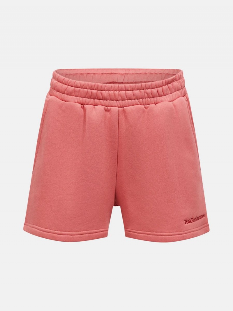 Peak Performance Original Small Logo Women\'s Shorts Pink | LBU99-669