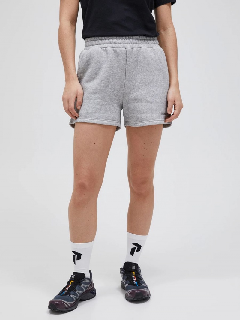 Peak Performance Original Small Logo Women's Shorts Grey | KGC77-231