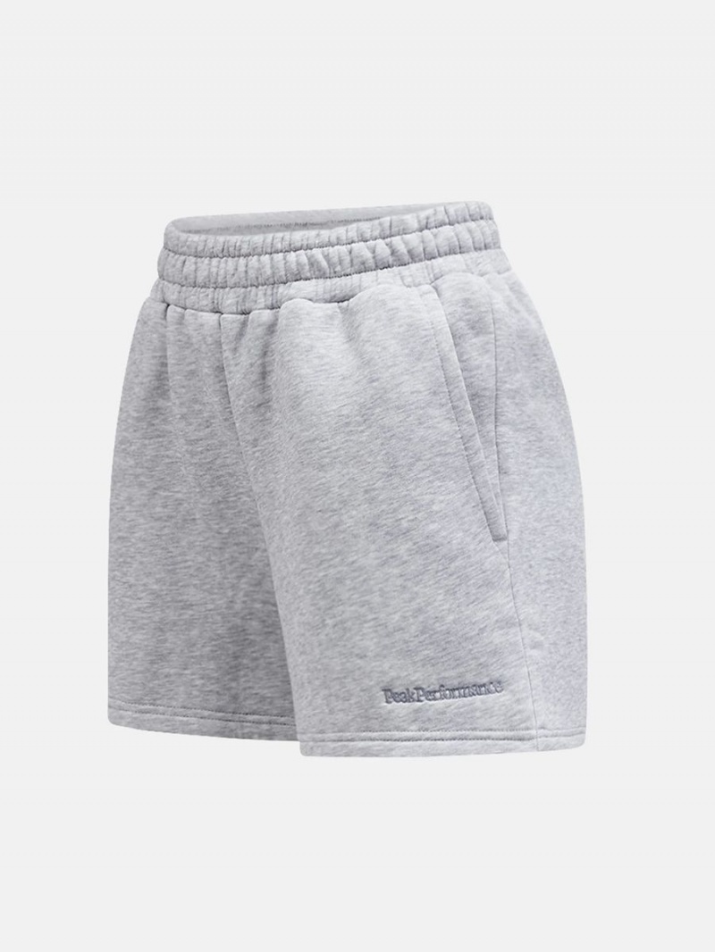 Peak Performance Original Small Logo Women's Shorts Grey | KGC77-231