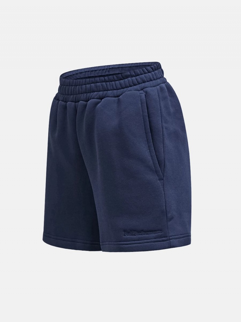 Peak Performance Original Small Logo Women's Shorts Navy | MPJ96-469