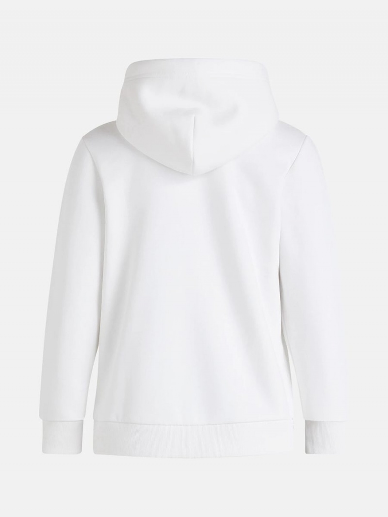 Peak Performance Original Small Logo Women's Hoodie White | DUB87-166