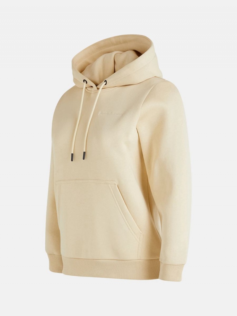 Peak Performance Original Small Logo Women's Hoodie Yellow | WXK20-688