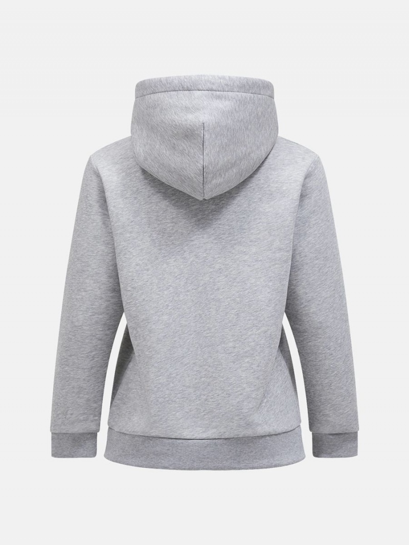 Peak Performance Original Small Logo Women's Hoodie Grey | DPS70-044