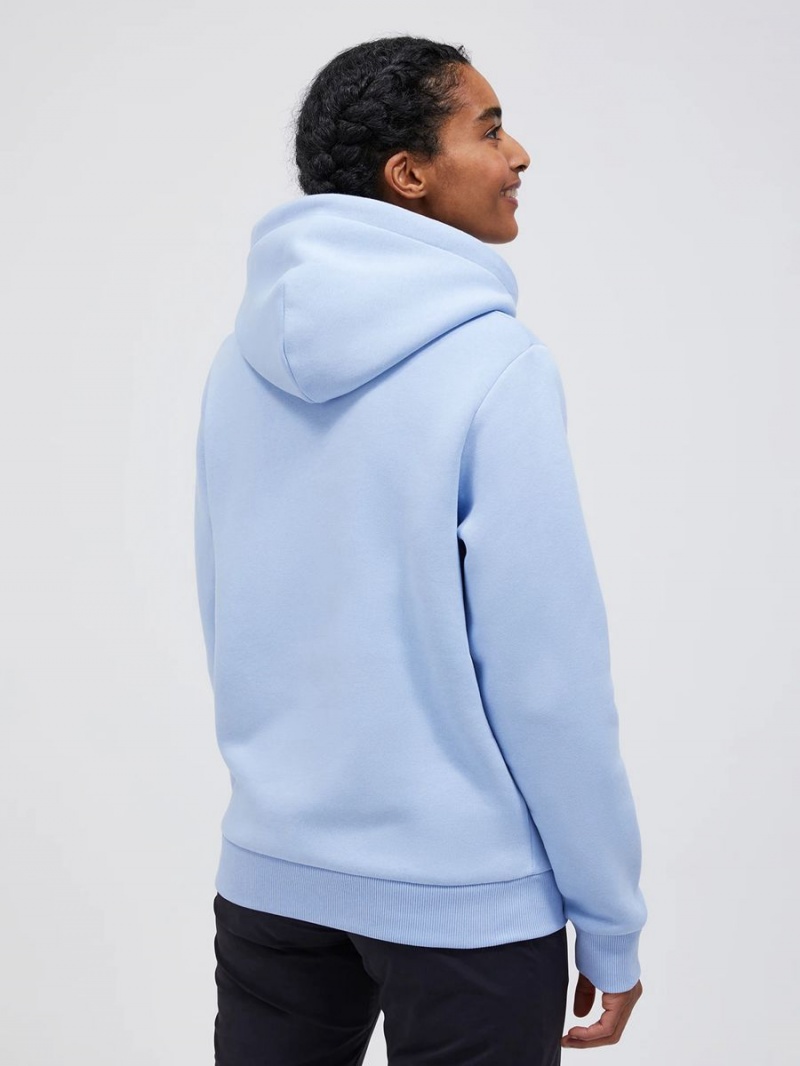 Peak Performance Original Small Logo Women's Hoodie Blue | QWG07-806