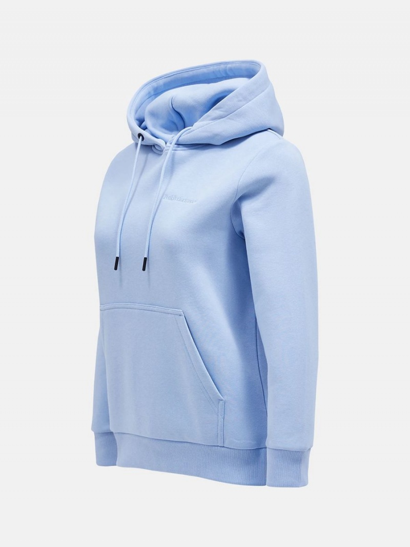 Peak Performance Original Small Logo Women's Hoodie Blue | QWG07-806