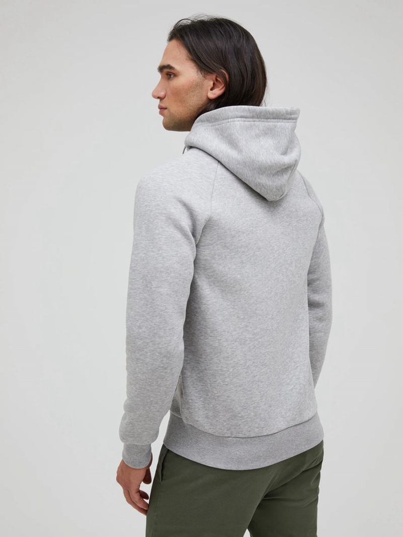 Peak Performance Original Small Logo Zip Men's Hoodie Grey | UYM88-556