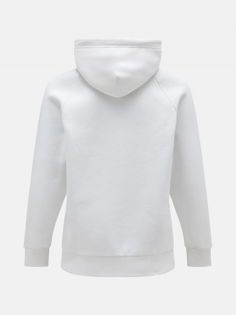 Peak Performance Original Small Logo Zip Men's Hoodie White | GRU21-229