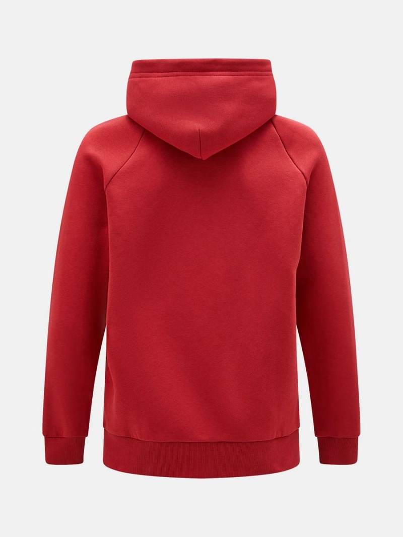 Peak Performance Original Small Logo Zip Men's Hoodie Red | PEO15-485