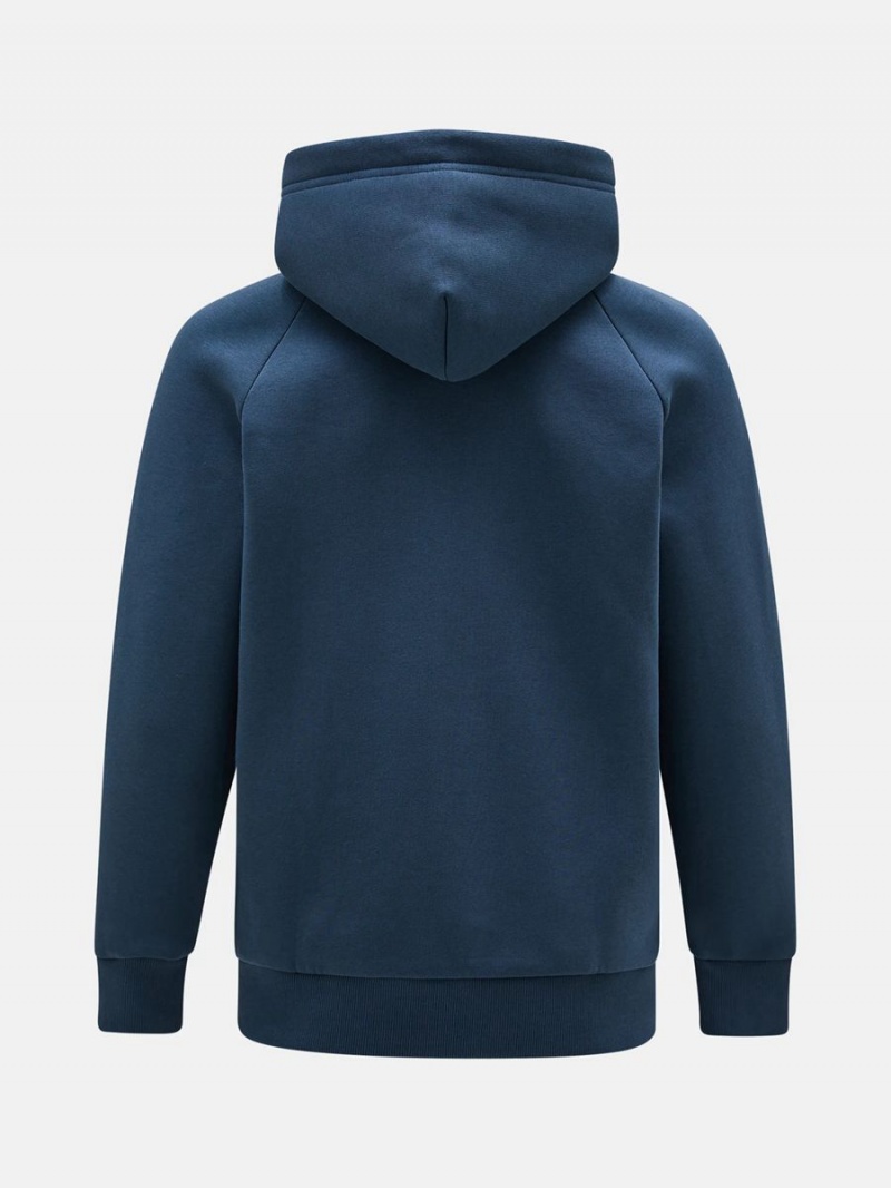 Peak Performance Original Small Logo Zip Men's Hoodie Blue | ZCT42-061