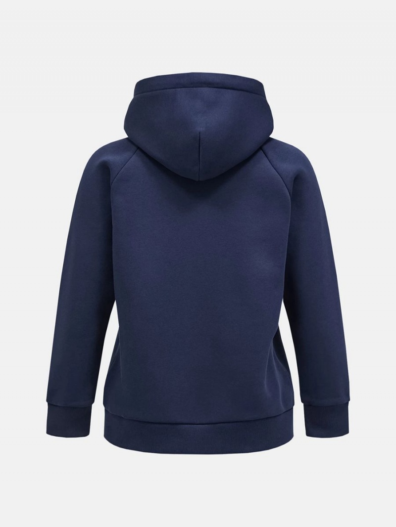 Peak Performance Original Small Logo Zip Women's Hoodie Navy | OXK16-293