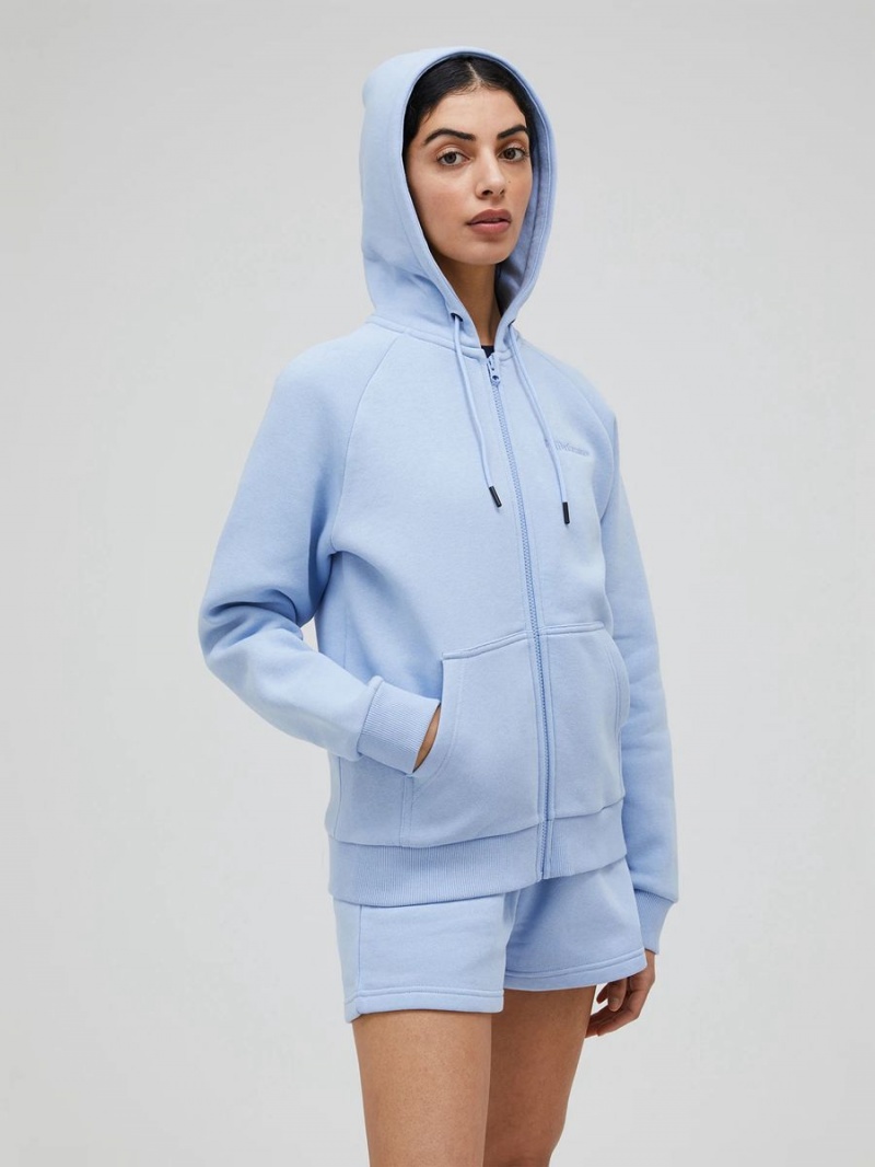 Peak Performance Original Small Logo Zip Women's Hoodie Blue | QEL03-395