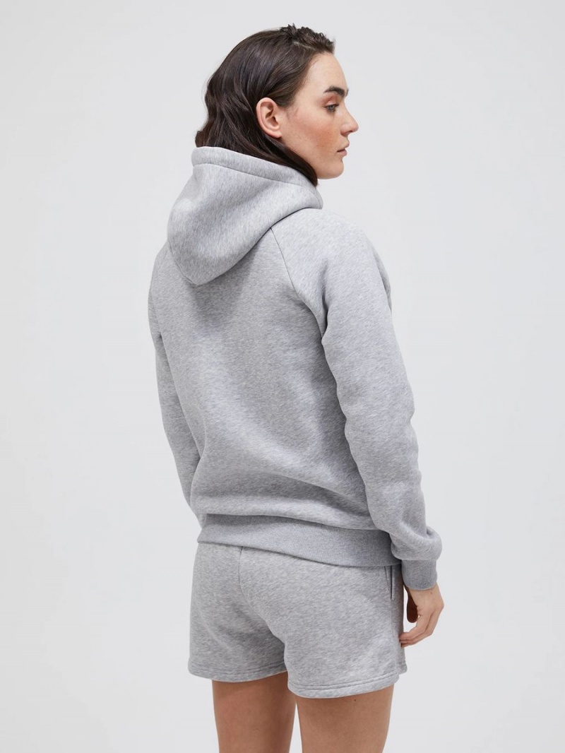 Peak Performance Original Small Logo Zip Women's Hoodie Grey | AIP44-443