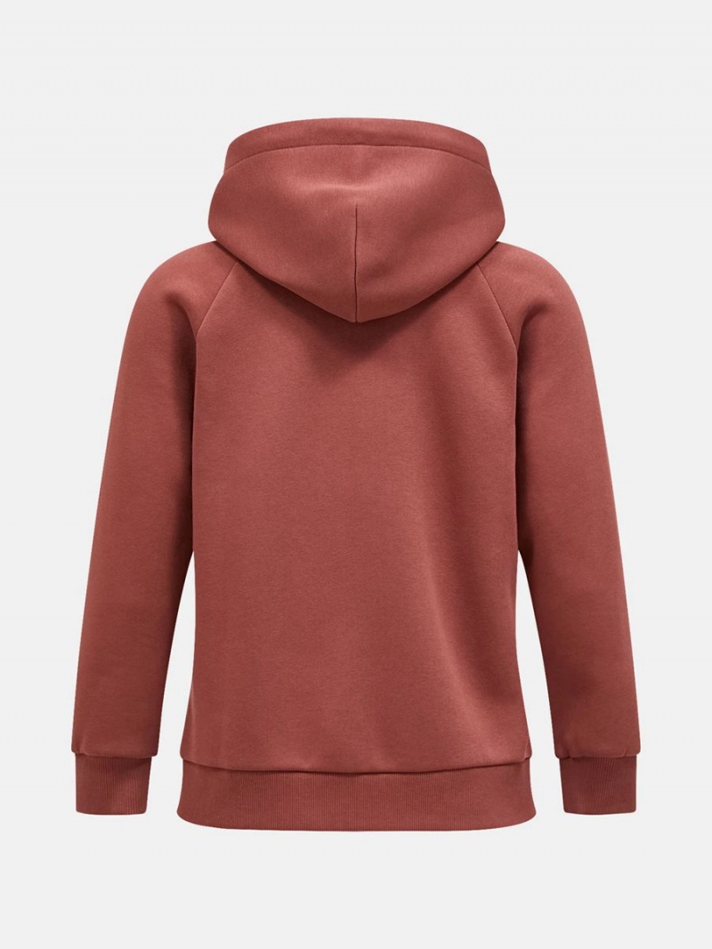 Peak Performance Original Small Logo Zip Women's Hoodie Burgundy | GBB98-078