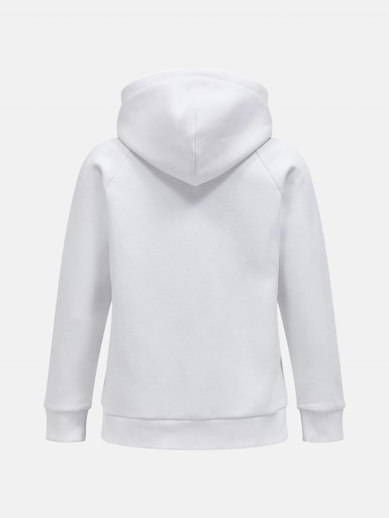 Peak Performance Original Small Logo Zip Women's Hoodie White | JKB33-628