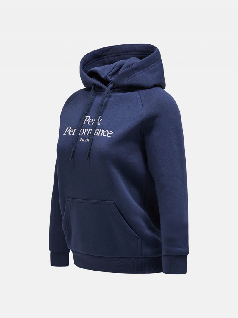 Peak Performance Original Women's Hoodie Navy / White | VET02-190