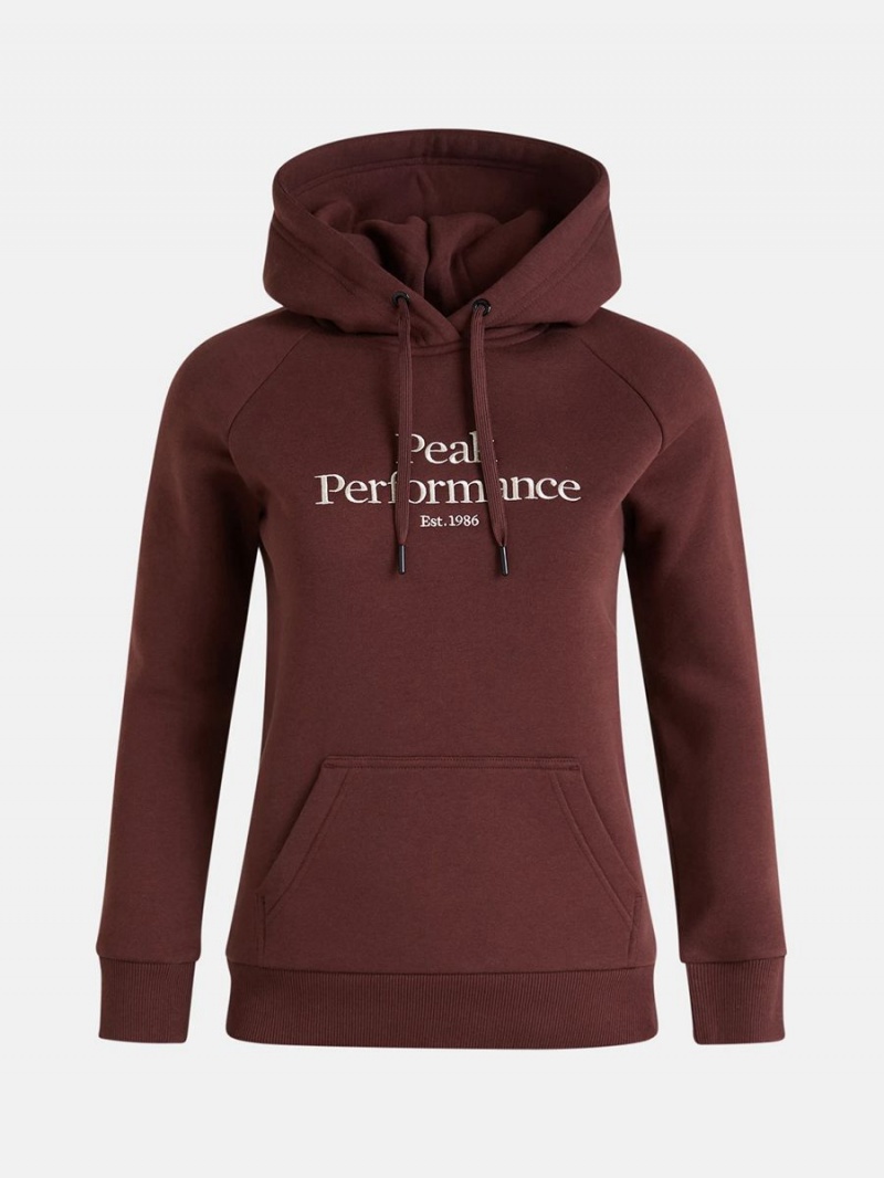 Peak Performance Original Women's Hoodie Burgundy | TQI76-017