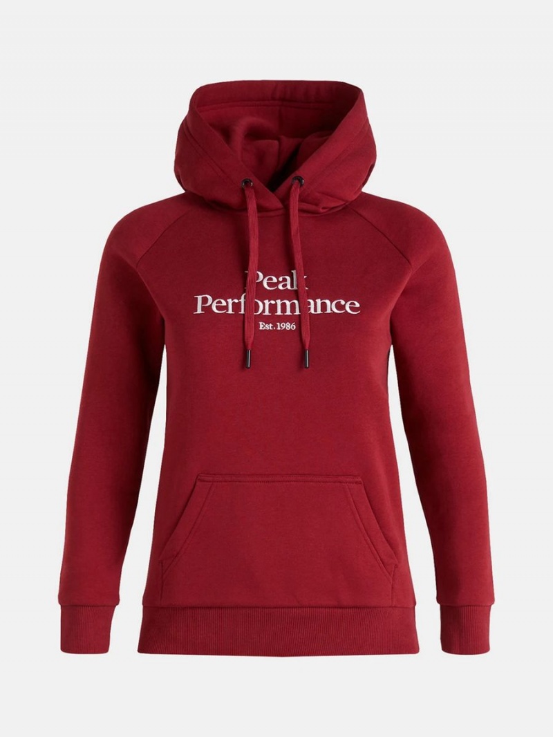 Peak Performance Original Women\'s Hoodie Red | NZF24-530