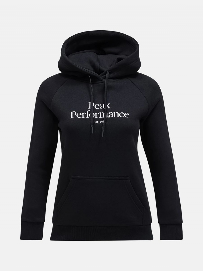 Peak Performance Original Women\'s Hoodie Black / White | UMH33-537