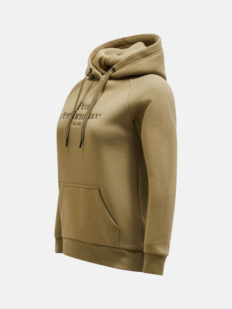 Peak Performance Original Women's Hoodie Olive | VPC50-235