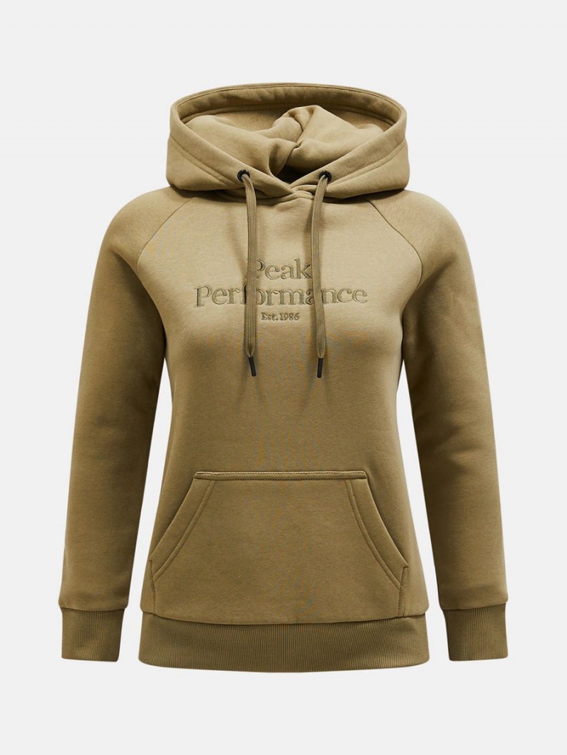 Peak Performance Original Women\'s Hoodie Olive | VPC50-235