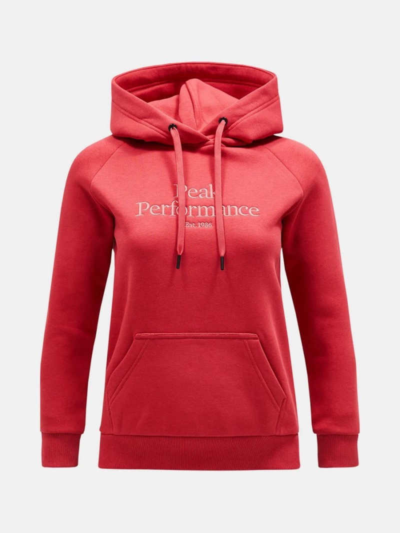 Peak Performance Original Women\'s Hoodie Red | SWY68-178