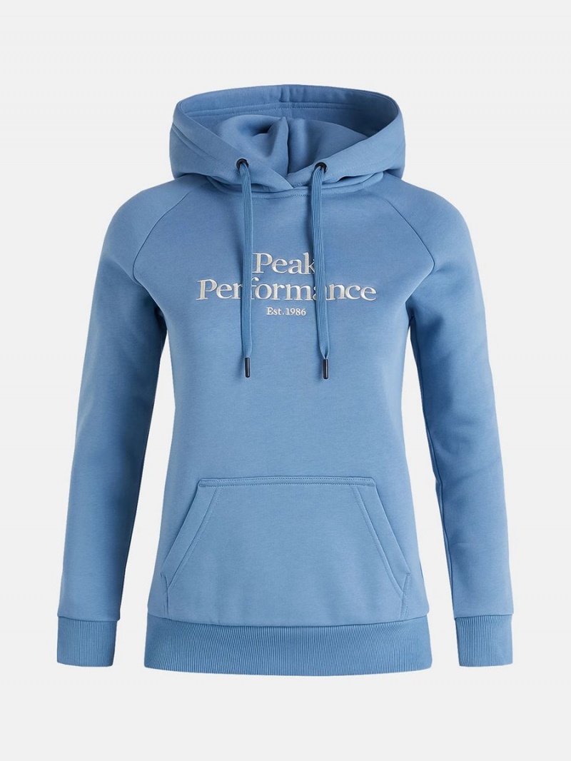 Peak Performance Original Women\'s Hoodie Blue | DET18-679