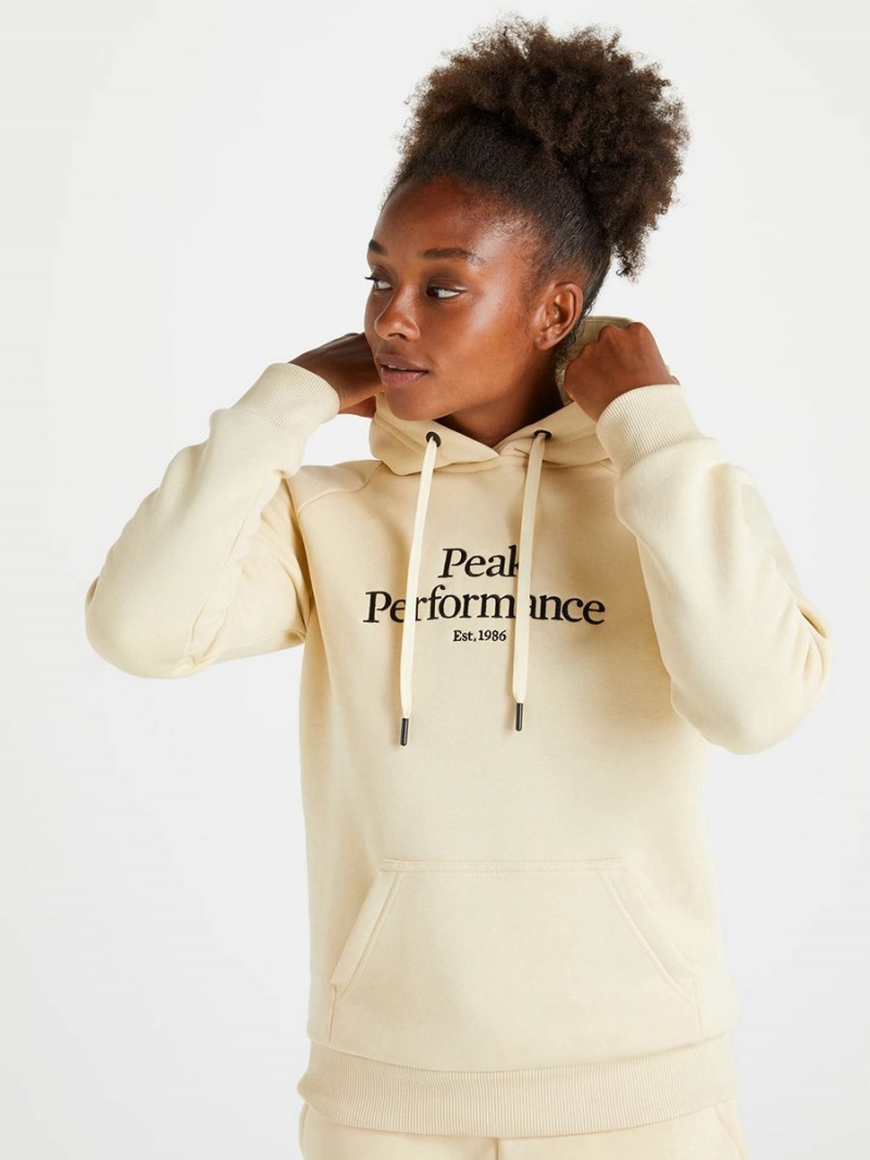 Peak Performance Original Women's Hoodie Yellow | DBU67-998