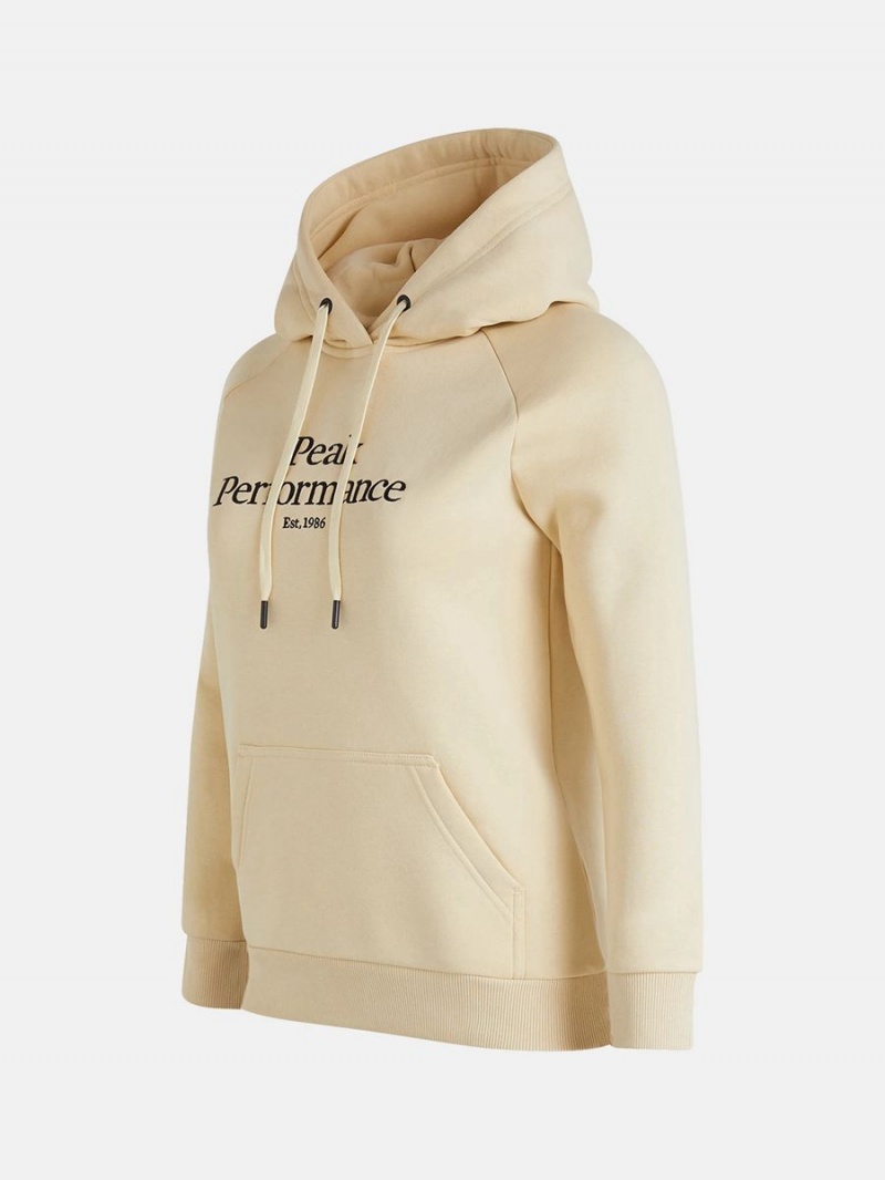 Peak Performance Original Women's Hoodie Yellow | DBU67-998