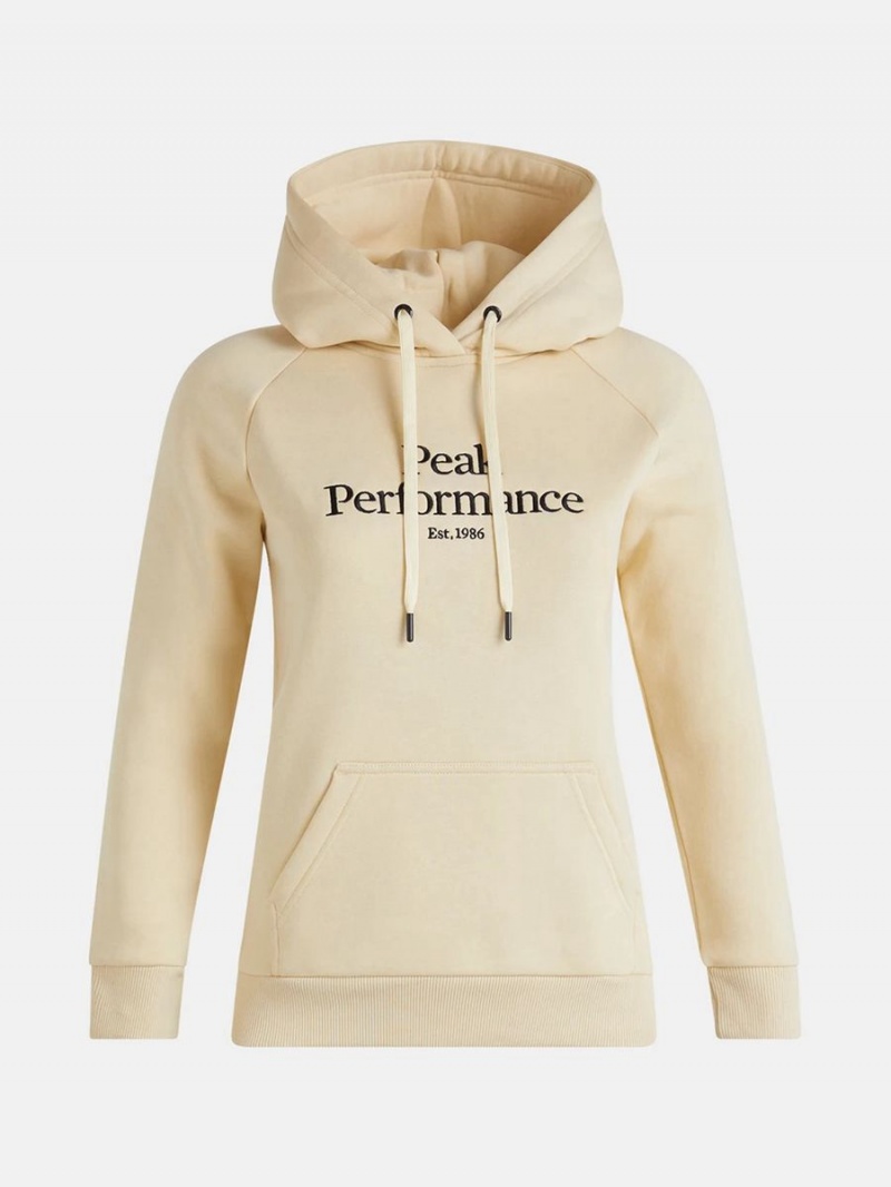 Peak Performance Original Women\'s Hoodie Yellow | DBU67-998