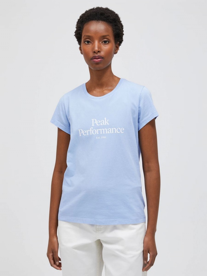 Peak Performance Original Women's T-Shirt Blue | FVP09-502