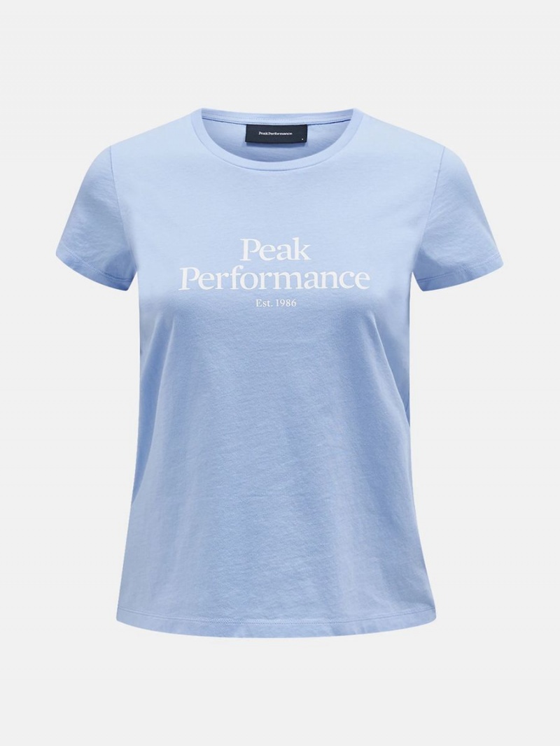 Peak Performance Original Women\'s T-Shirt Blue | FVP09-502