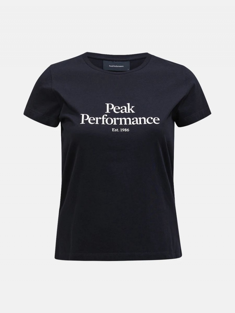 Peak Performance Original Women\'s T-Shirt Black / White | KFB20-247