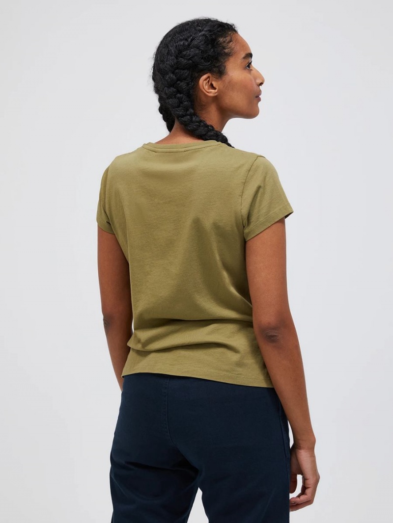 Peak Performance Original Women's T-Shirt Olive | ZDC19-135