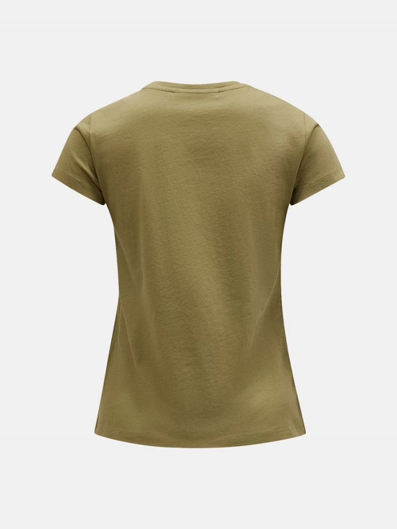 Peak Performance Original Women's T-Shirt Olive | ZDC19-135