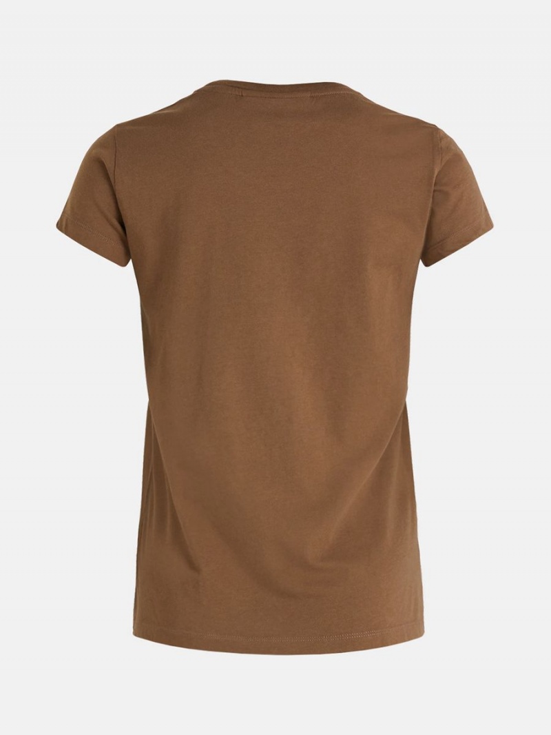 Peak Performance Original Women's T-Shirt Brown | PJX61-134