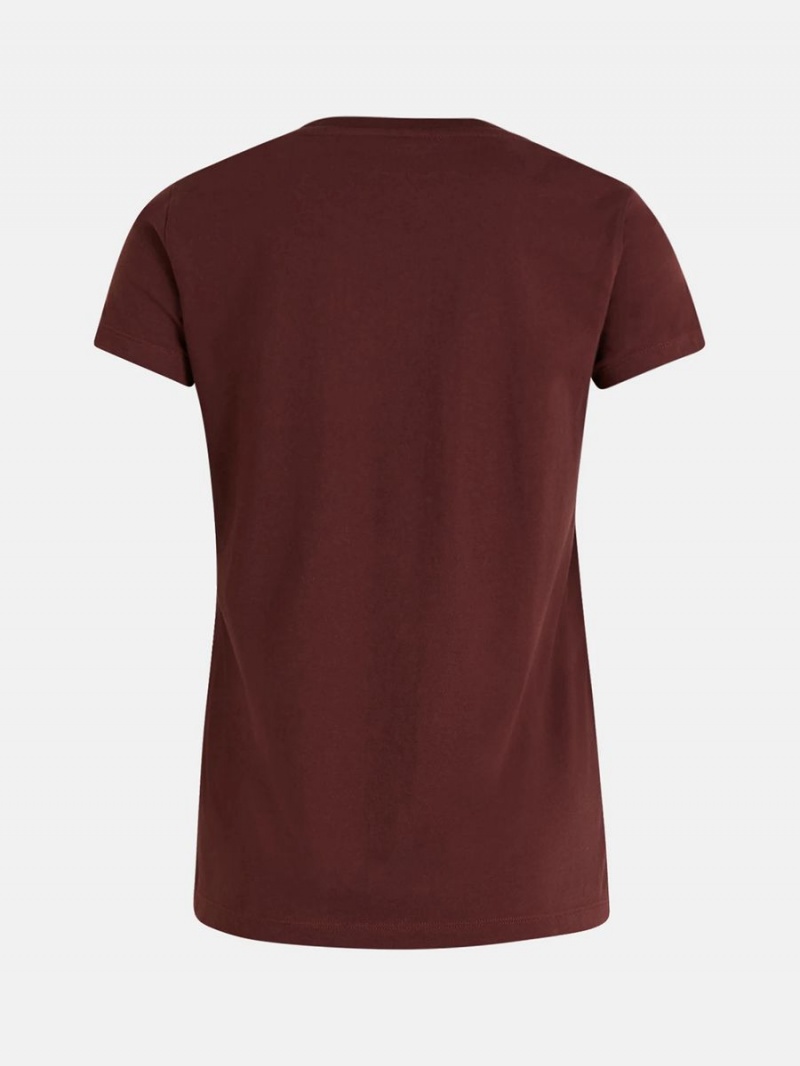 Peak Performance Original Women's T-Shirt Burgundy | RMT65-939