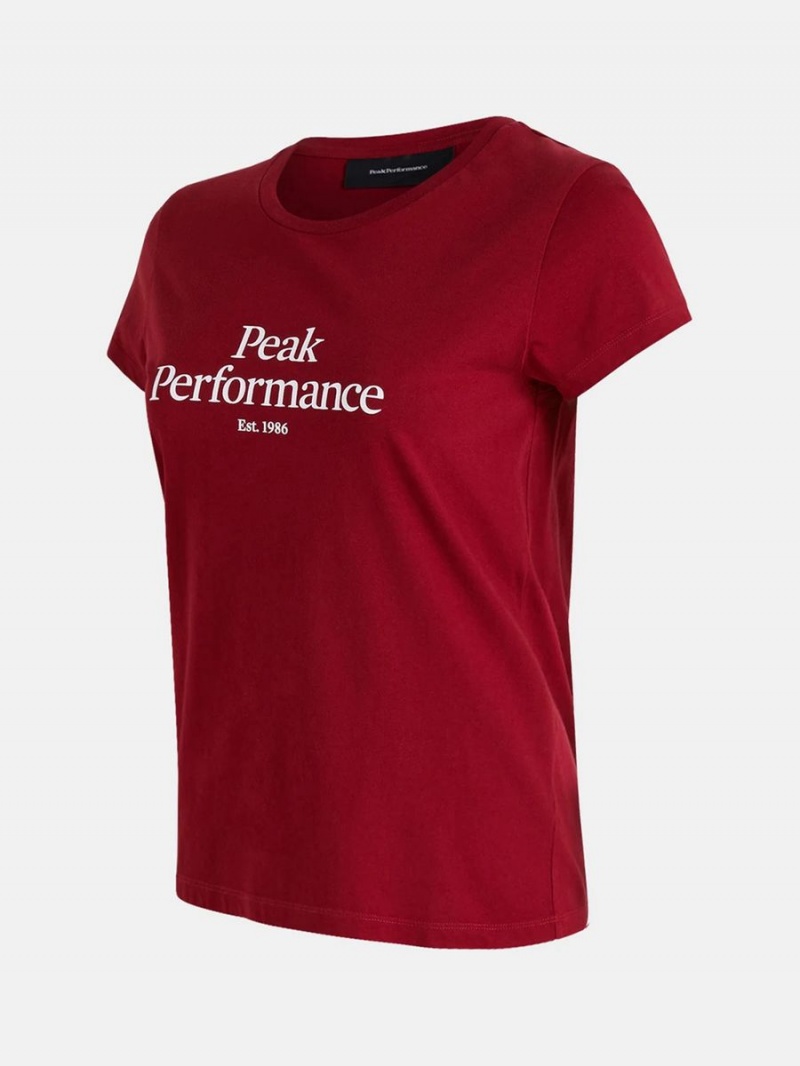 Peak Performance Original Women's T-Shirt Red | MTE18-970