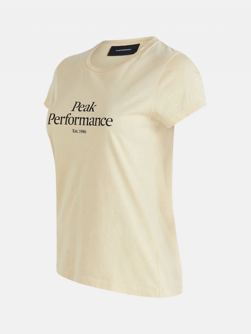 Peak Performance Original Women's T-Shirt Yellow | RYK82-247