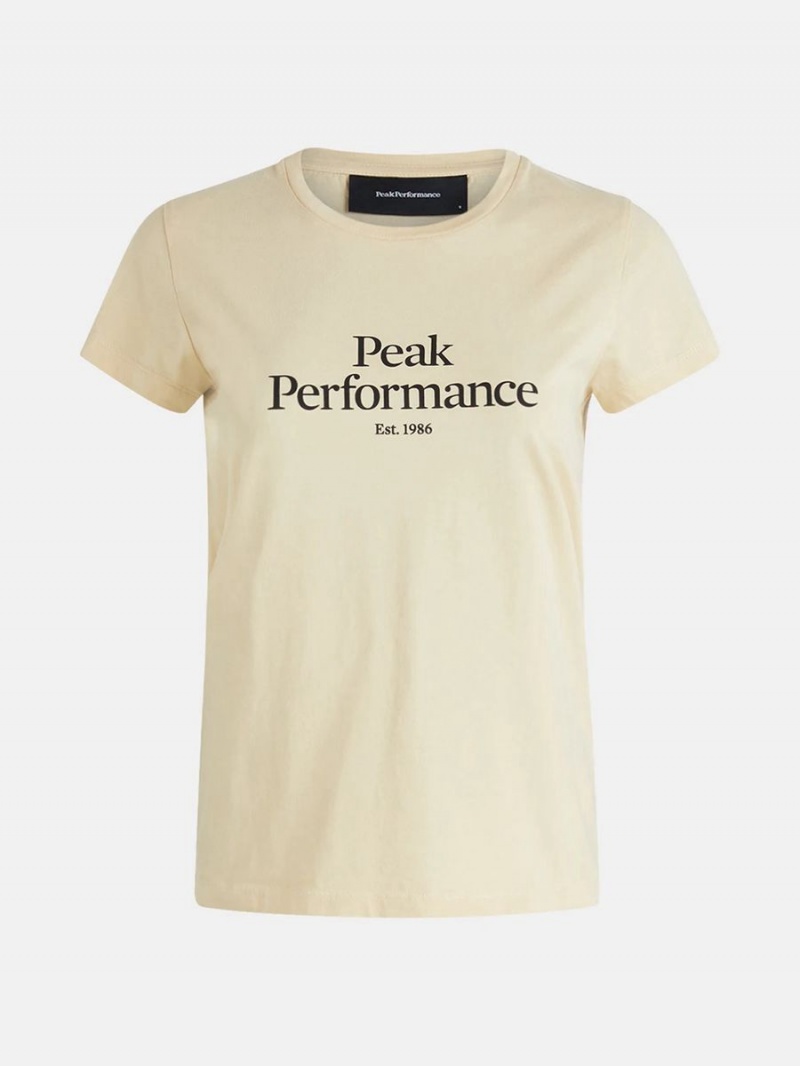 Peak Performance Original Women\'s T-Shirt Yellow | RYK82-247