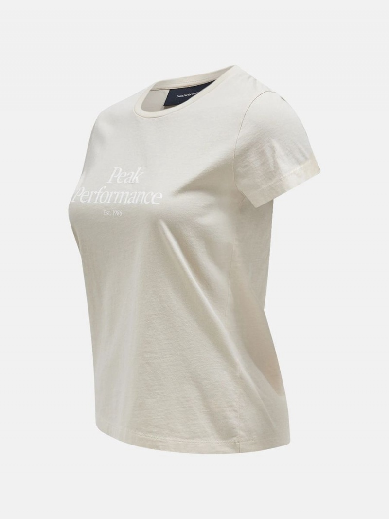 Peak Performance Original Women's T-Shirt Beige | VOL48-824