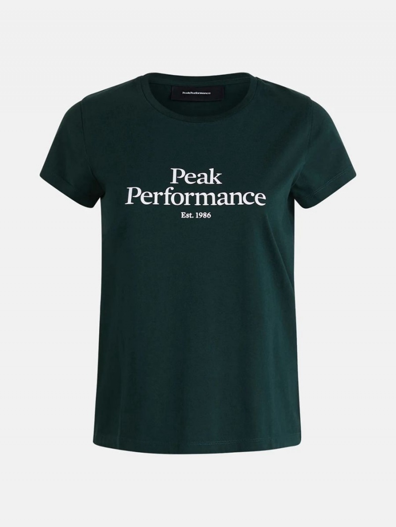 Peak Performance Original Women\'s T-Shirt Green | BJM44-242