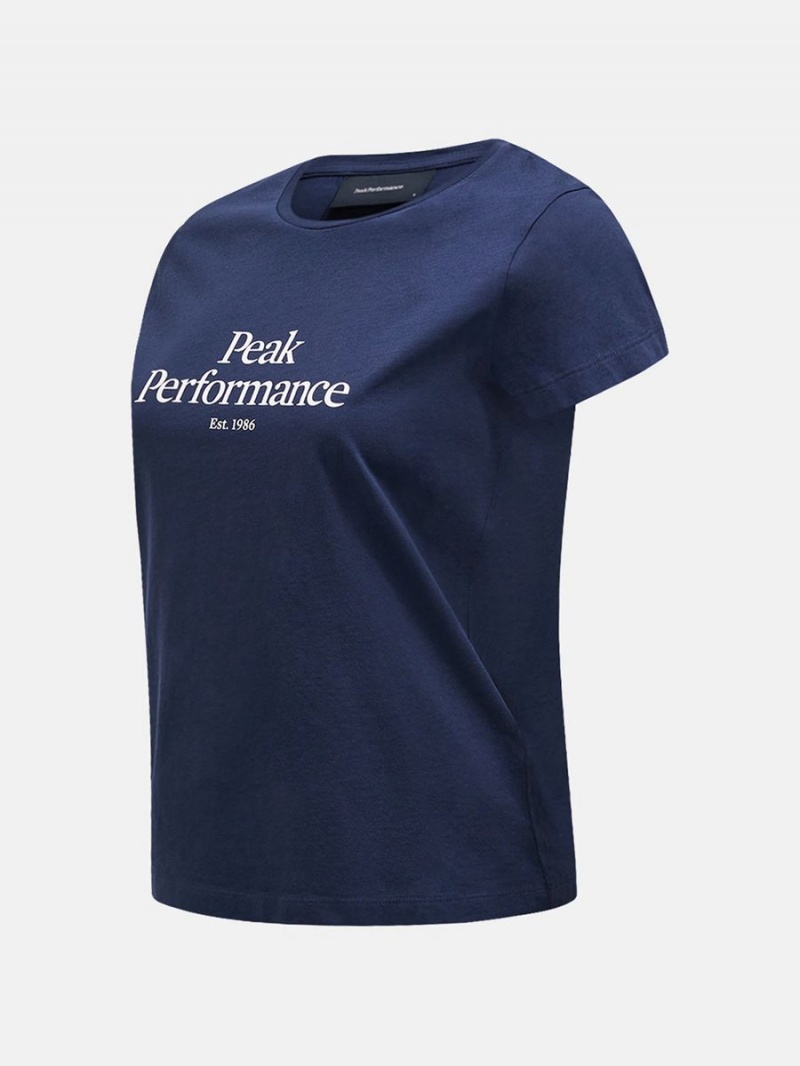 Peak Performance Original Women's T-Shirt Navy / White | WTJ58-651