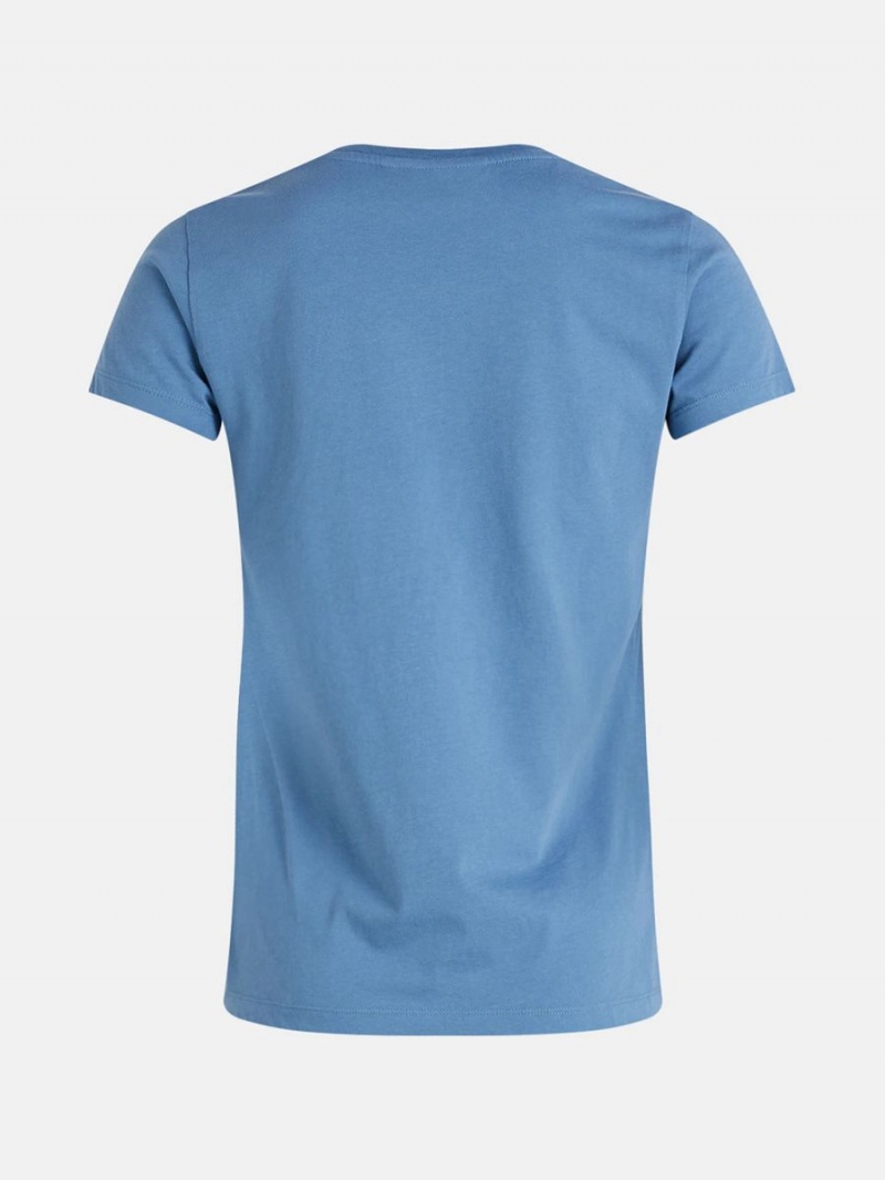 Peak Performance Original Women's T-Shirt Blue | QDX43-596