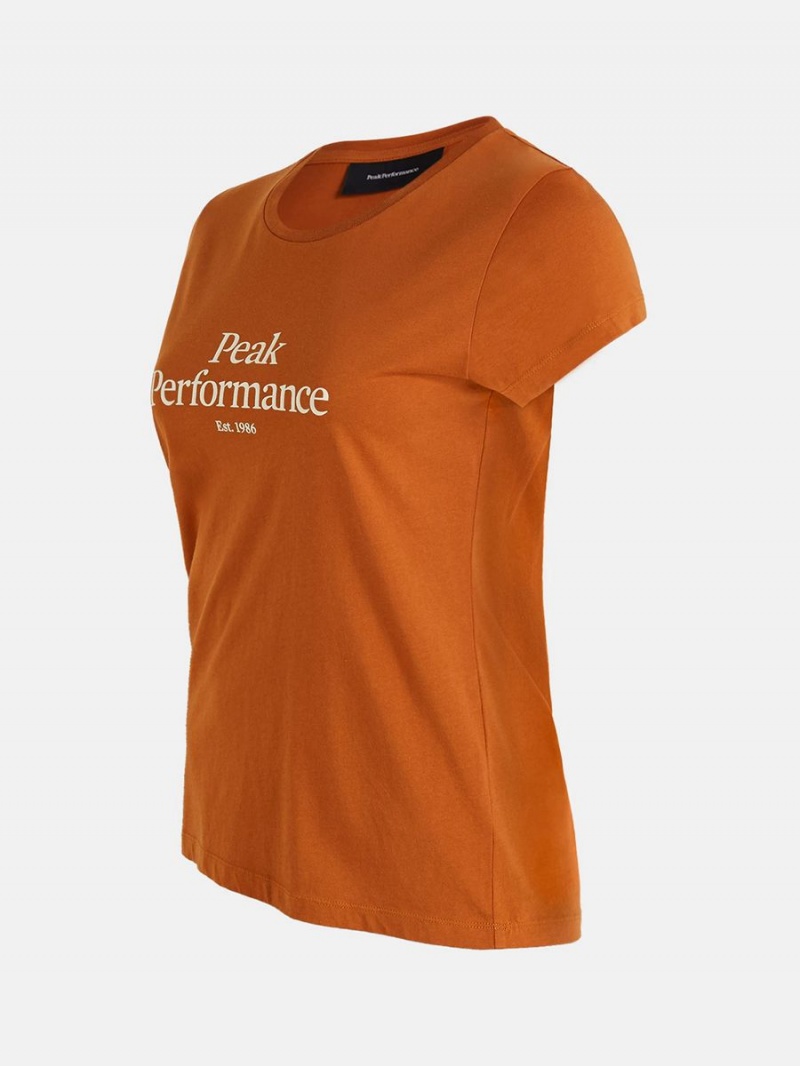 Peak Performance Original Women's T-Shirt Orange | XKA70-026