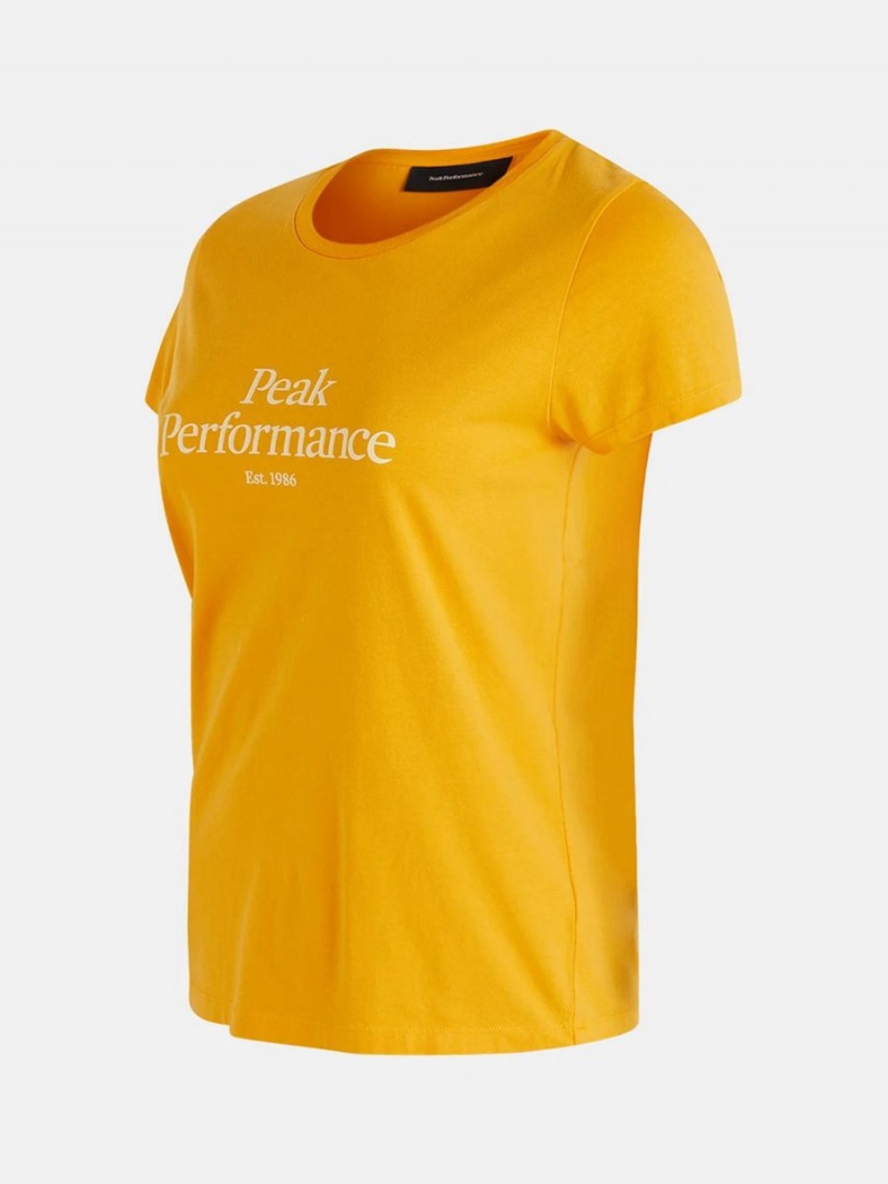 Peak Performance Original Women's T-Shirt Yellow | GZP28-824