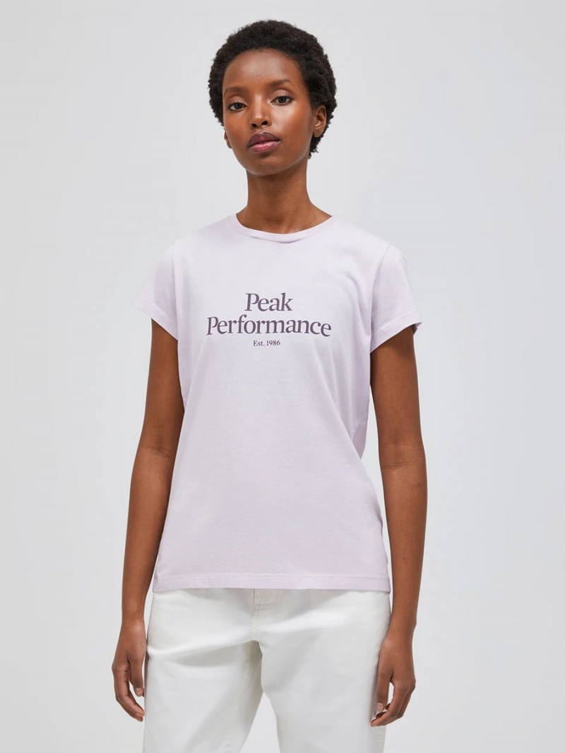 Peak Performance Original Women's T-Shirt Purple | YWH73-336