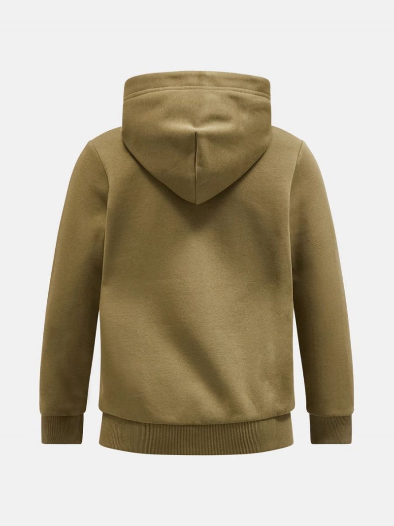 Peak Performance Original Zip Kids' Hoodie Olive | PVP59-413