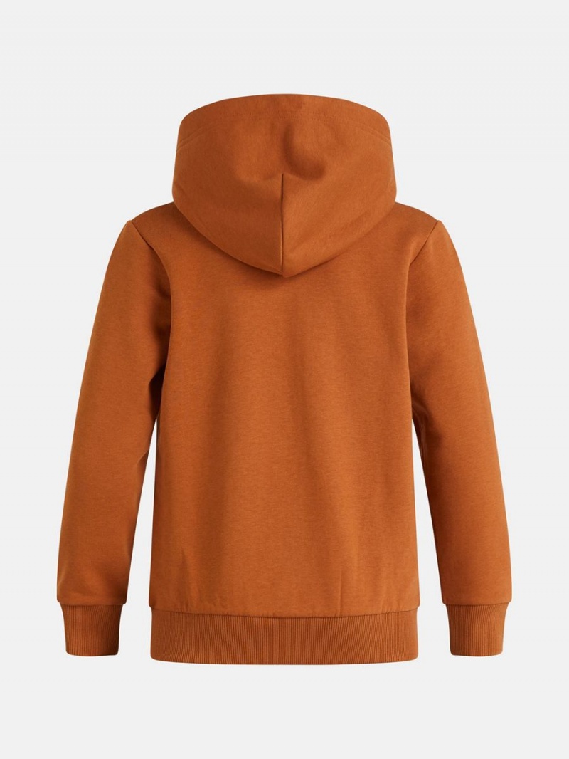 Peak Performance Original Zip Kids' Hoodie Orange | OWO59-463